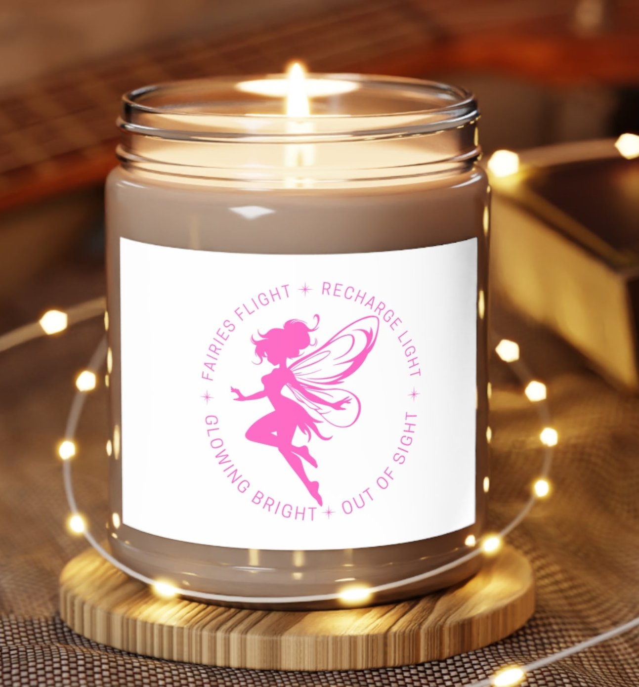 Candle, Jar, Fairy Light, Scented