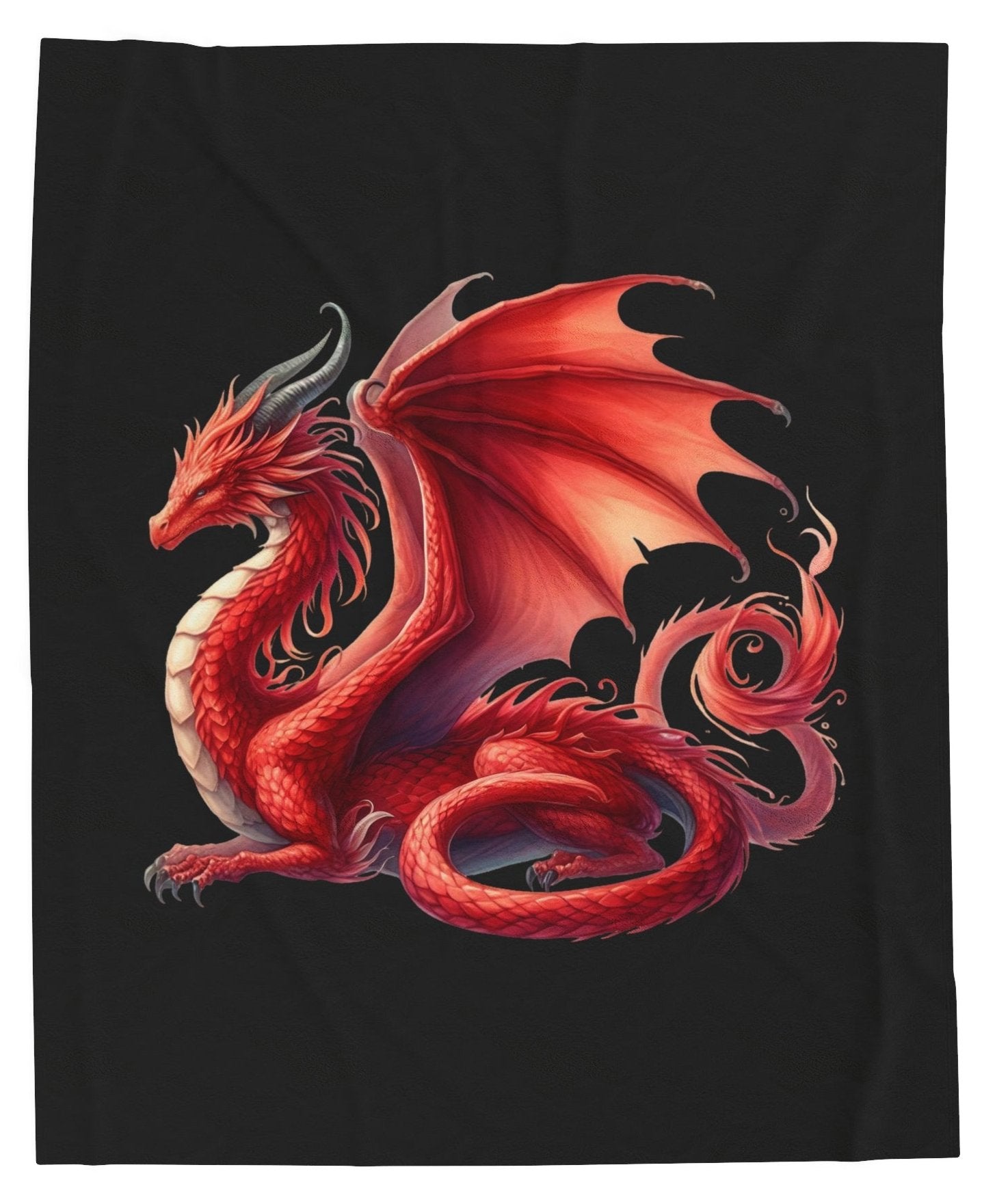 Throw, Dragon, Velveteen Plush, Blanket