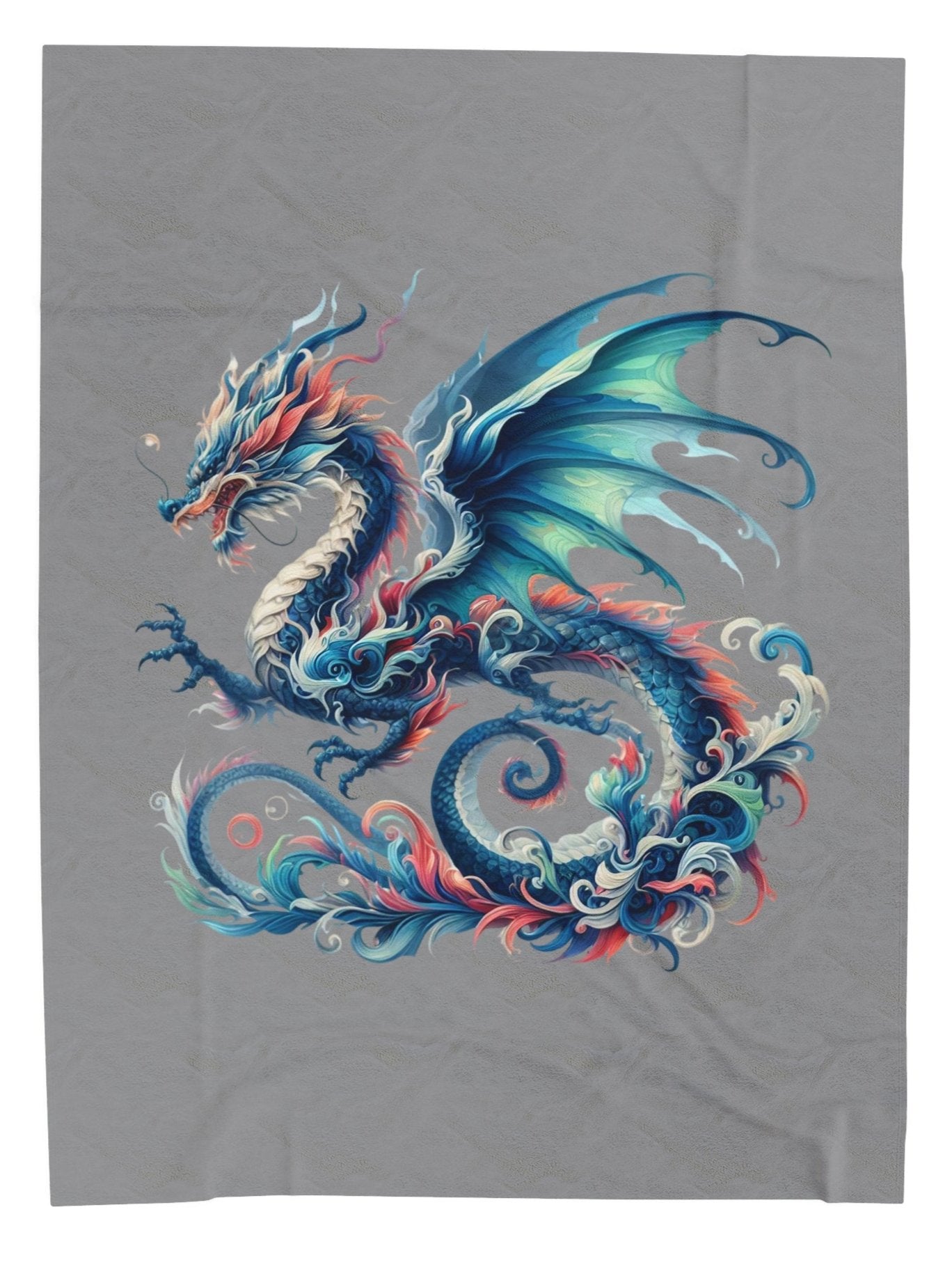 Throw, Dragon, Velveteen Plush, Blanket