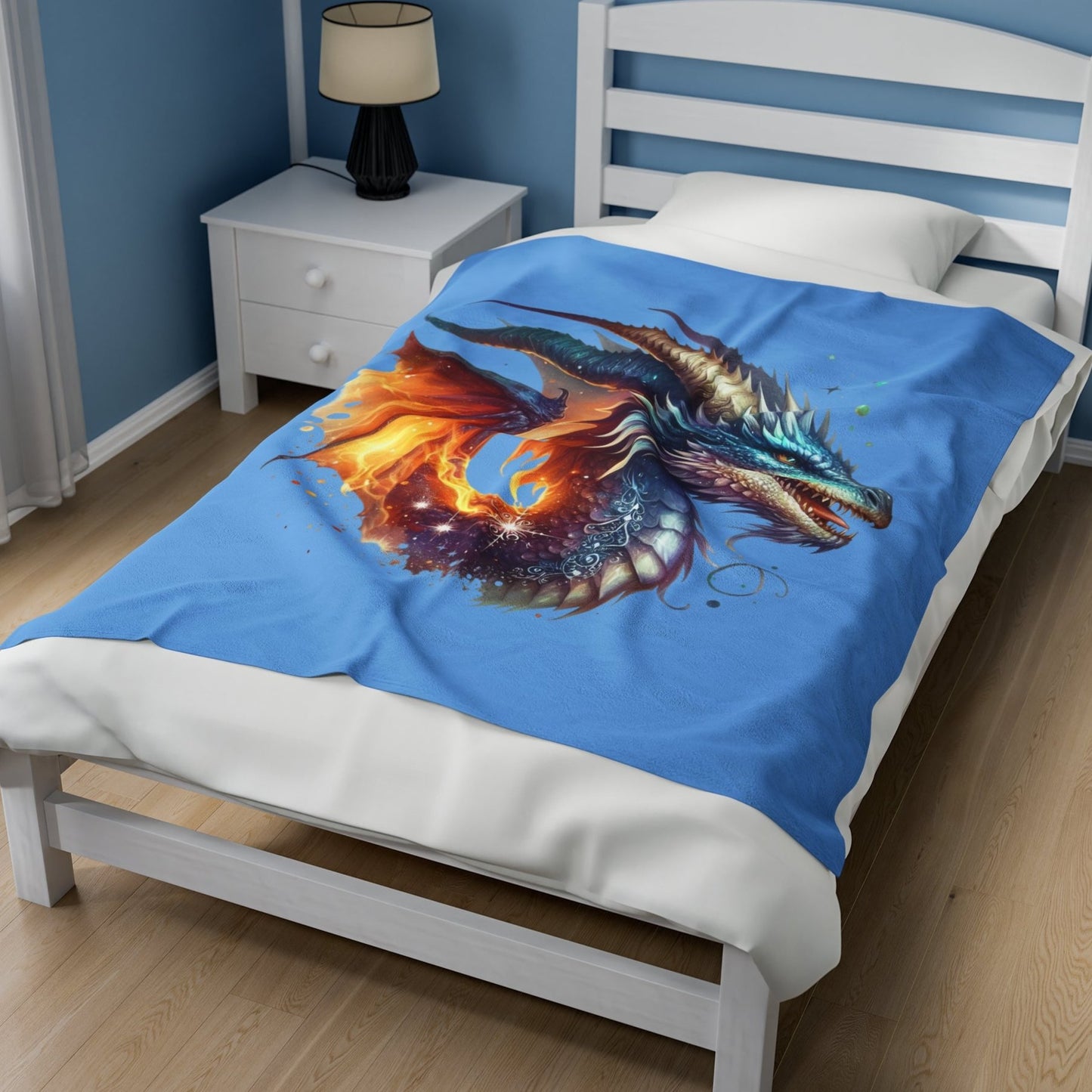 Throw, Dragon, Velveteen Plush, Blanket
