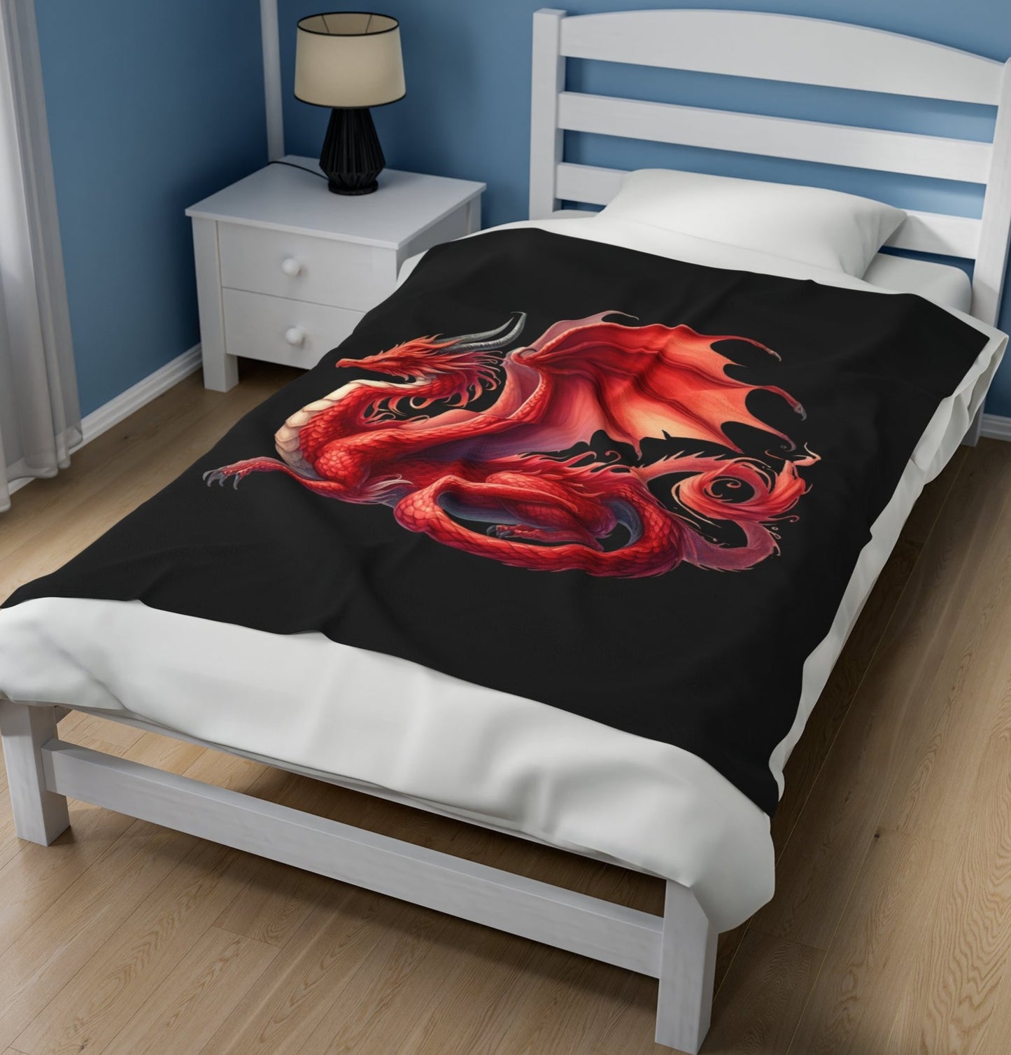 Throw, Dragon, Velveteen Plush, Blanket