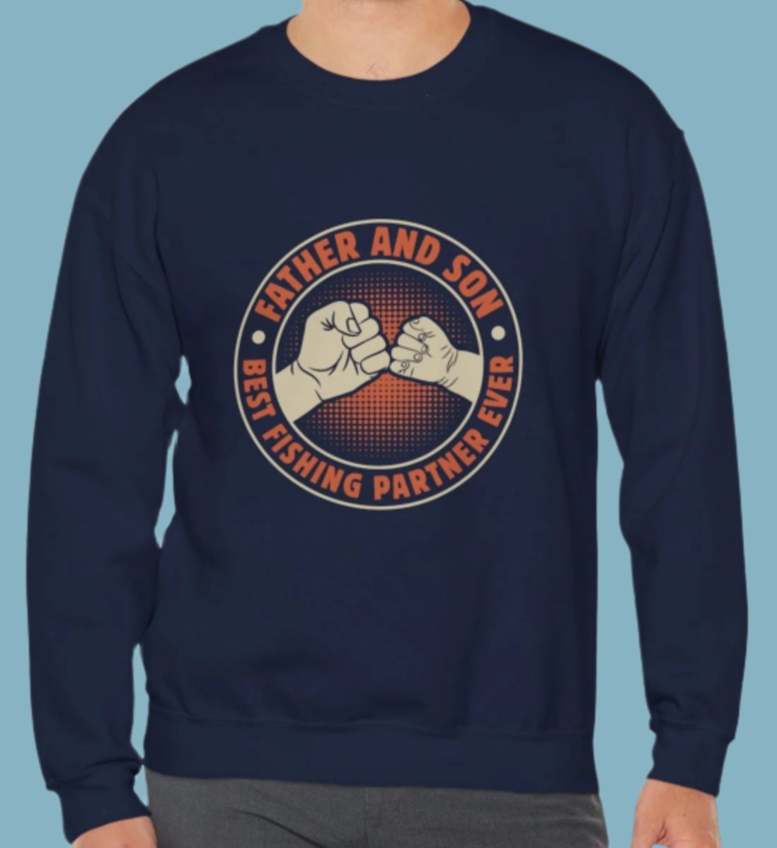 Sweater, Fishing, Crewneck, Sweatshirt