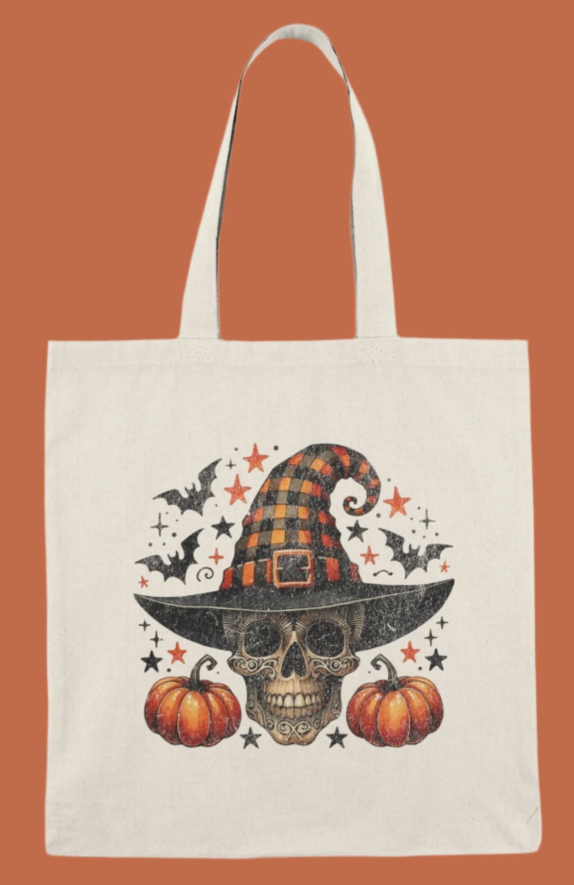 Tote, Hallowe'en, Canvas Bag, Natural, Shopping Bag