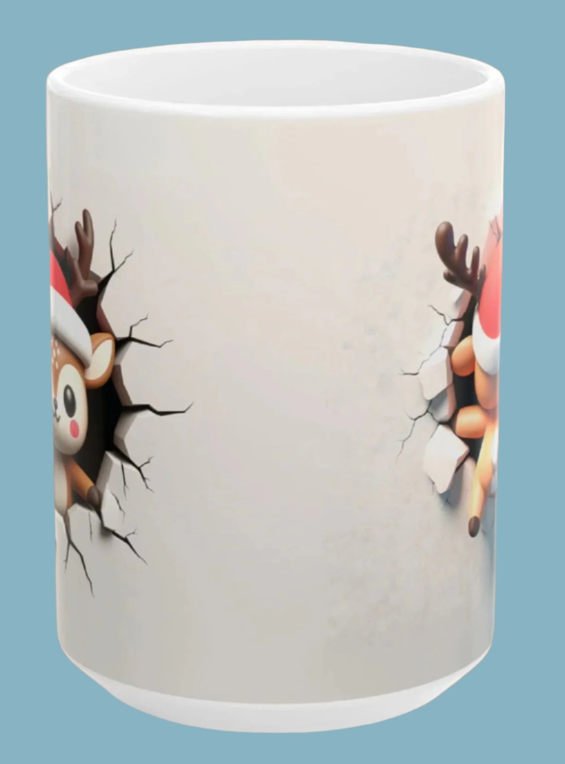 Coffee, Mug, Cup, Christmas, Reindeer, Ceramic, (11oz, 15oz)