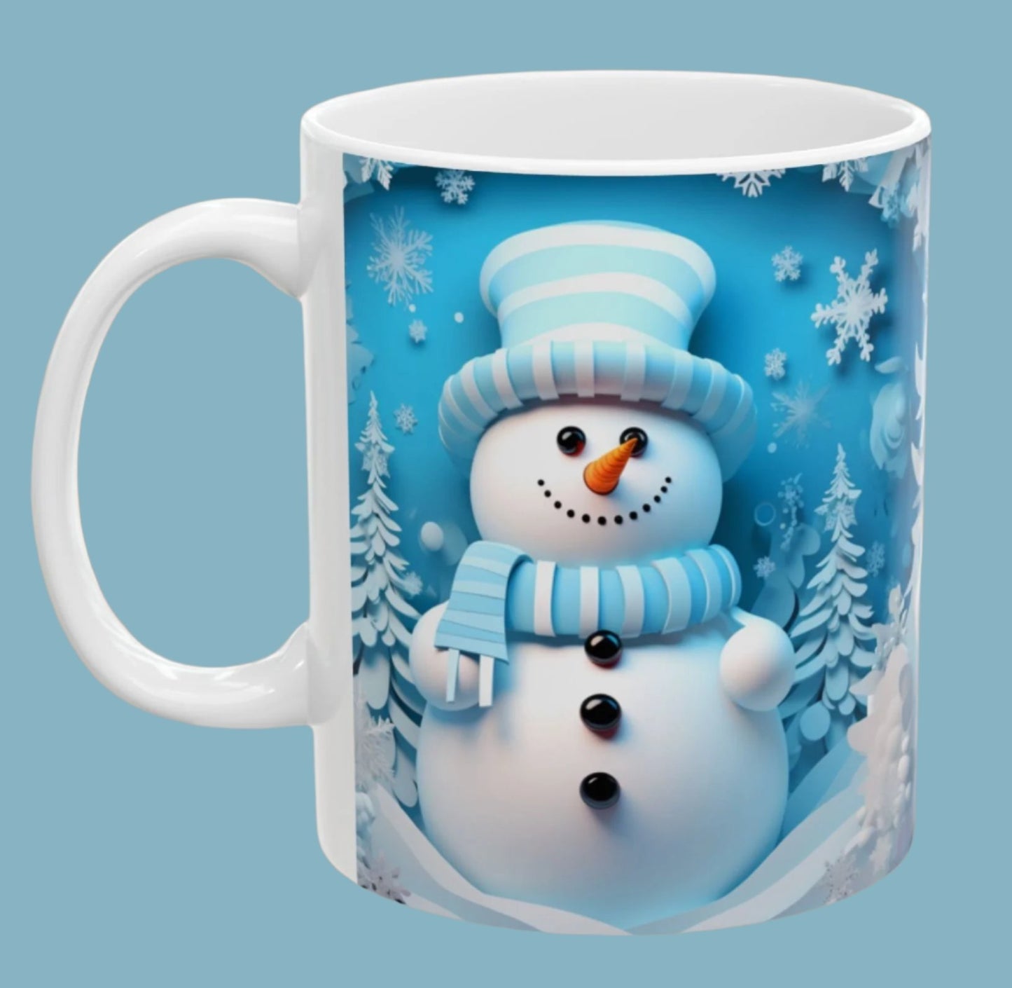 Coffee, Mug, Cup, Christmas, Snowman, Ceramic, (11oz, 15oz)