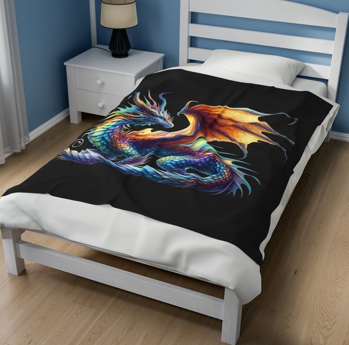 Throw, Dragon, Velveteen Plush, Blanket