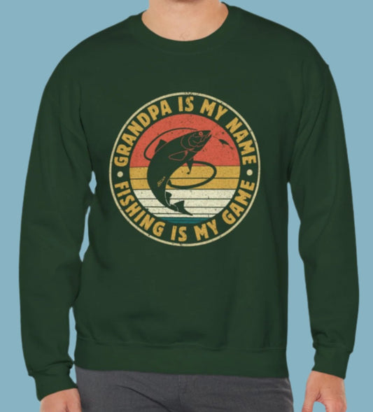 Sweater, Fishing, Crewneck, Sweatshirt