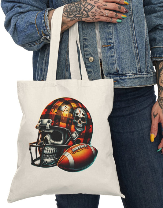 Tote, Hallowe'en, Football, Natural Canvas, Shopping Bag