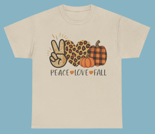 T-shirt, Autumn, Peace Love, Fall, Cotton Tee