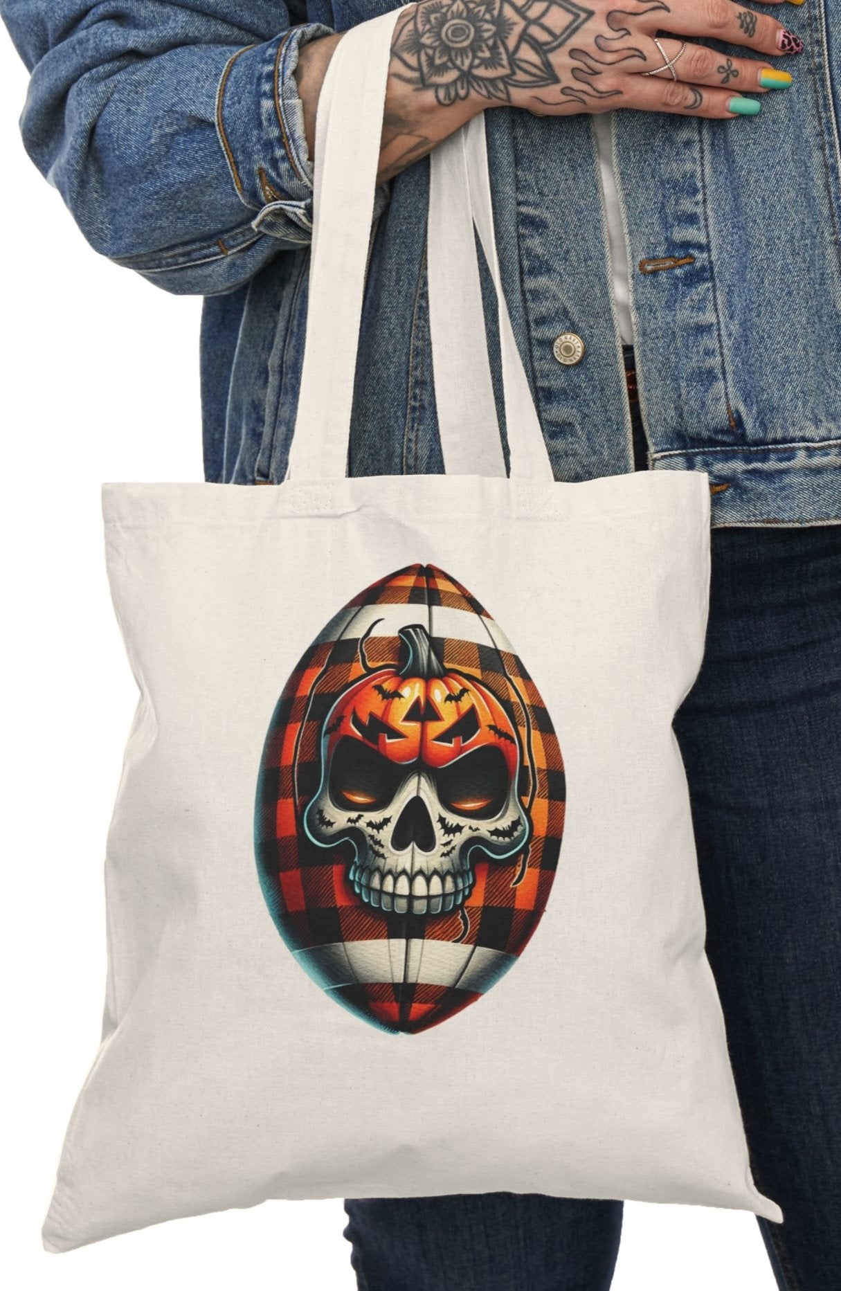 Tote, Hallowe'en, Canvas, Natural, Tote Bag