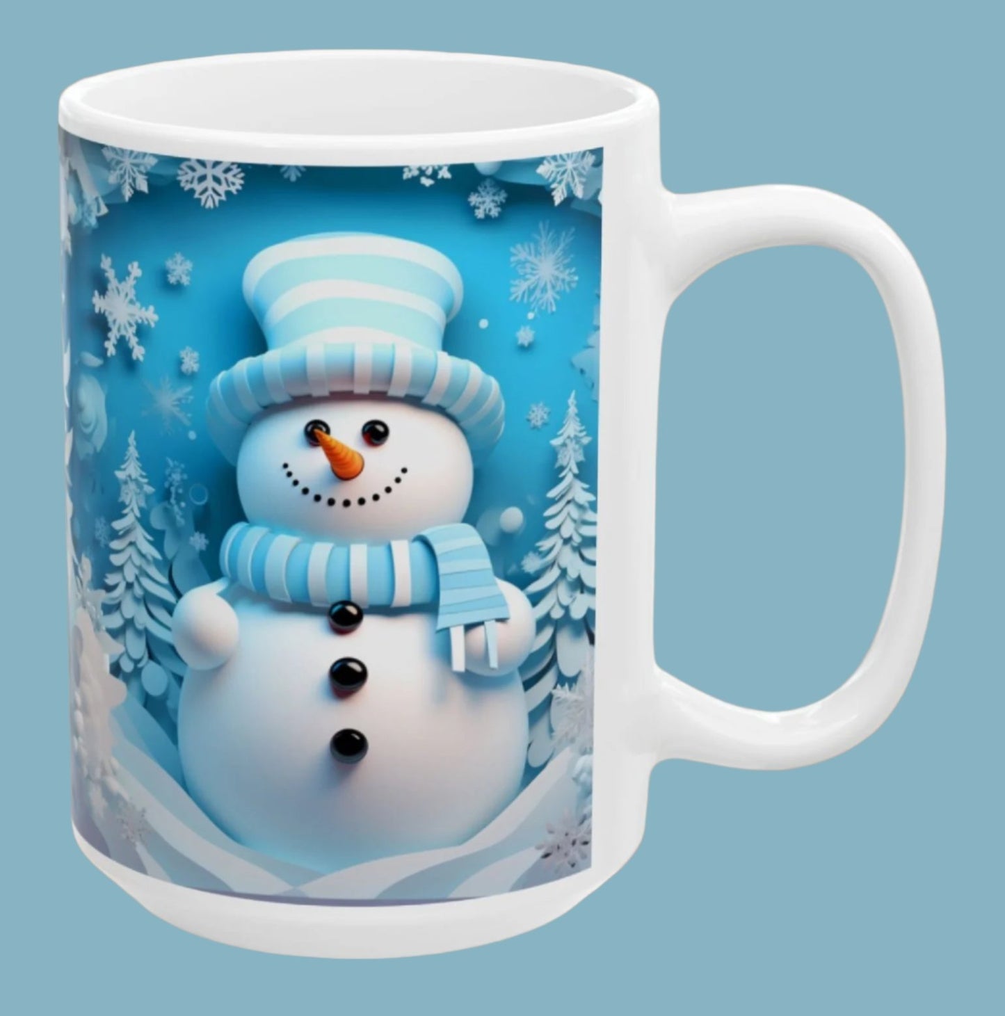 Coffee, Mug, Cup, Christmas, Snowman, Ceramic, (11oz, 15oz)