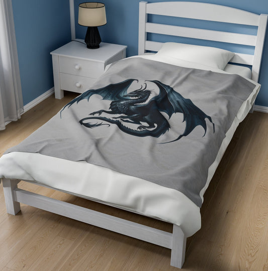 Throw, Dragon, Velveteen Plush, Blanket