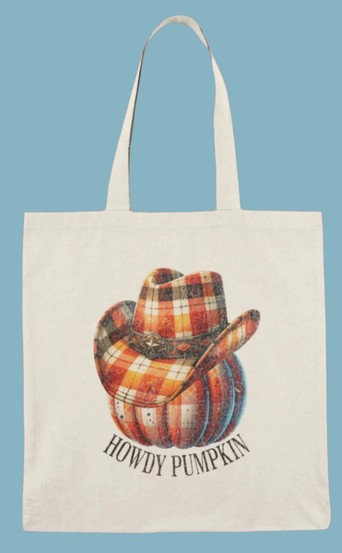 Tote, Autumn, Cowboy Hat, Natural Canvas, Shopping Bag