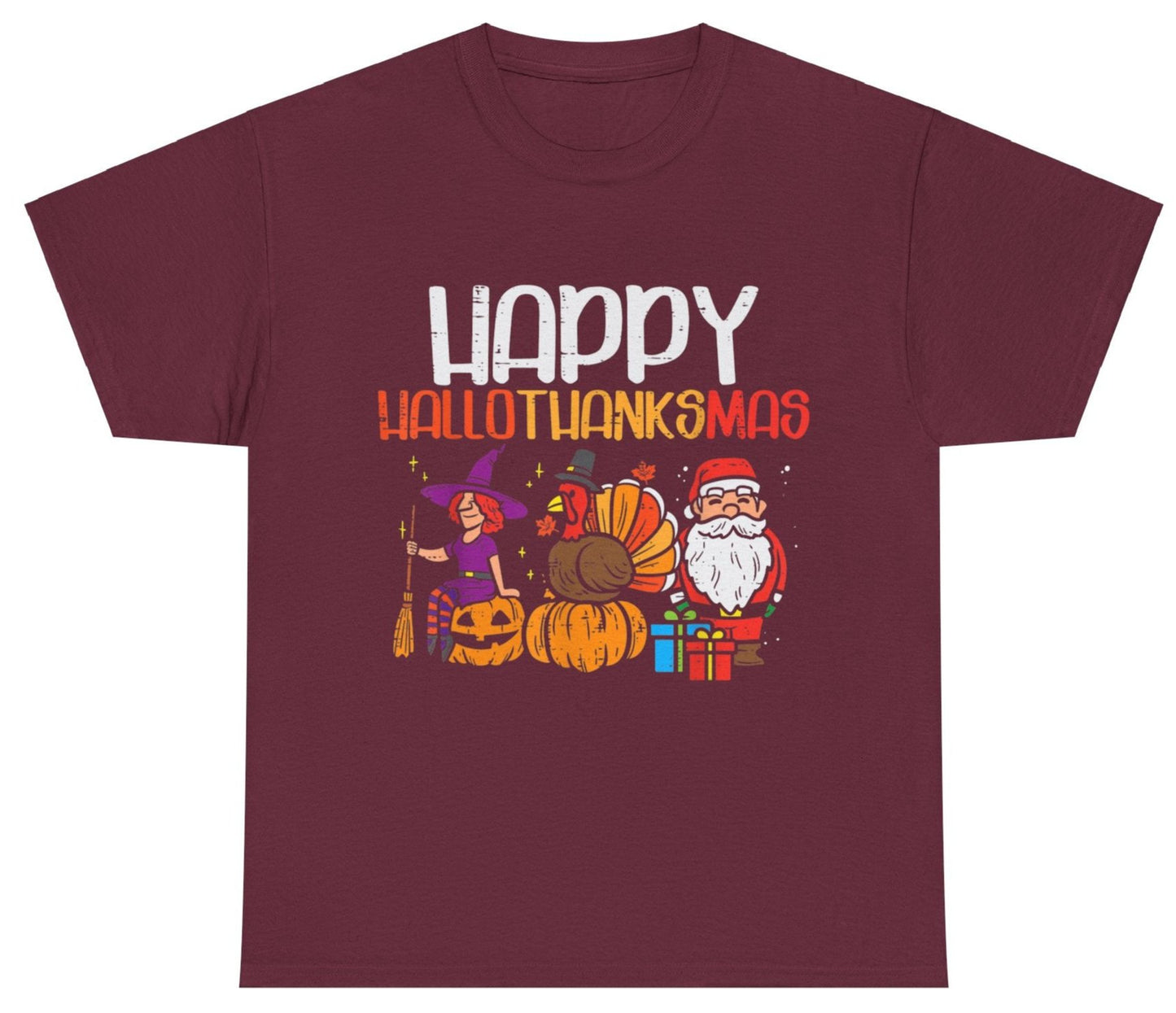 T-shirt, Christmas, Hallowe'en, Thanksgiving, Cotton Tee