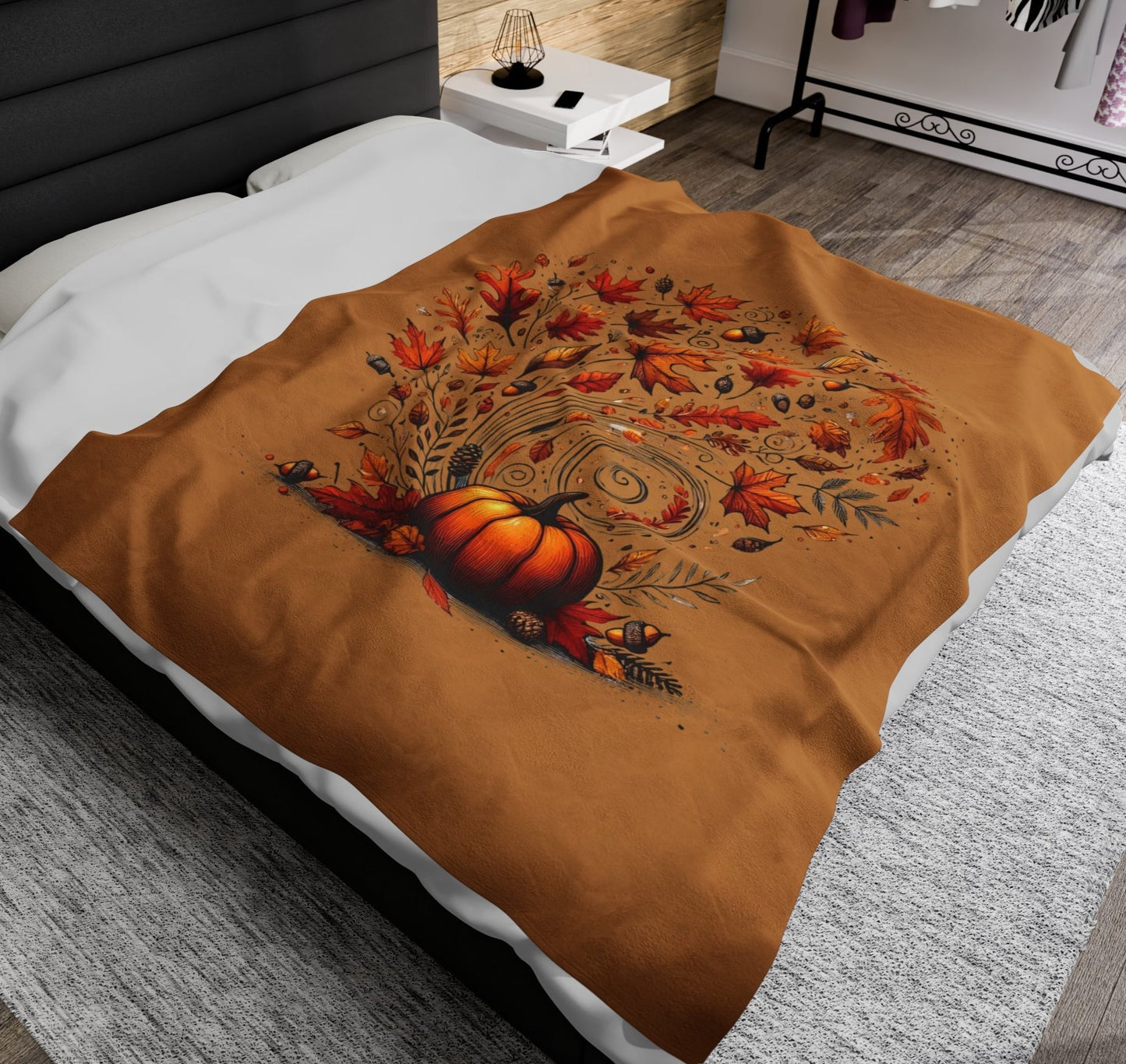 Throw, Autumn, Velveteen Plush, Blanket