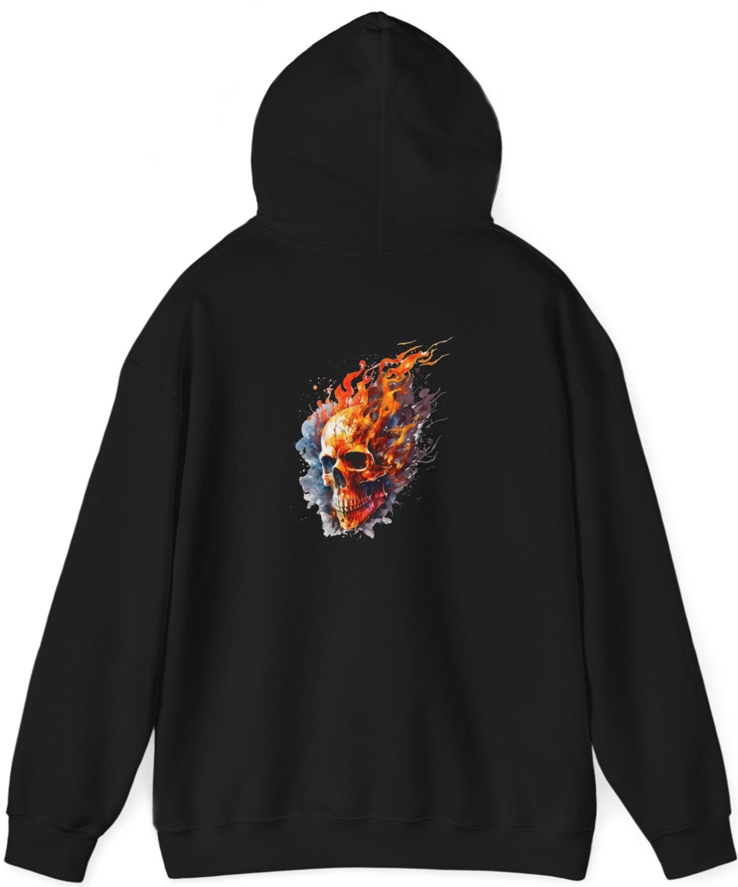 Hoodie, Fire Skull, Hooded Sweatshirt