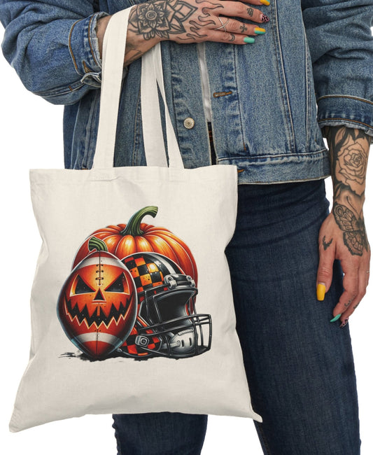 Tote, Hallowe'en, Football, Canvas Bag, Natural, Shopping Bag