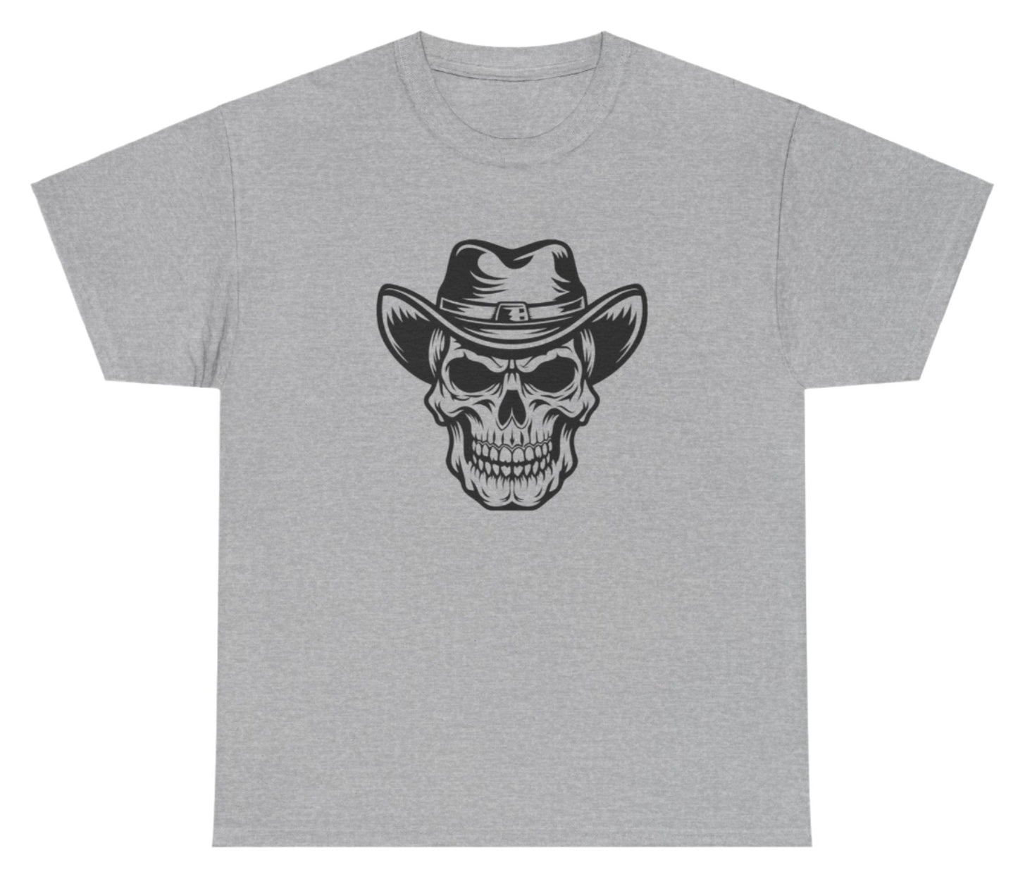 T-shirt, Skull With Hat, Cotton Tee