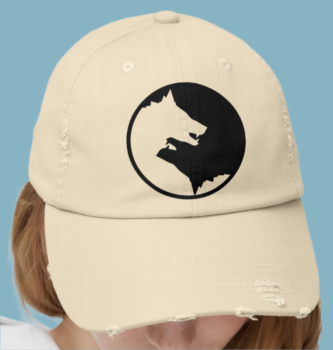 Hat, Wolf, Ying Yang, Cap