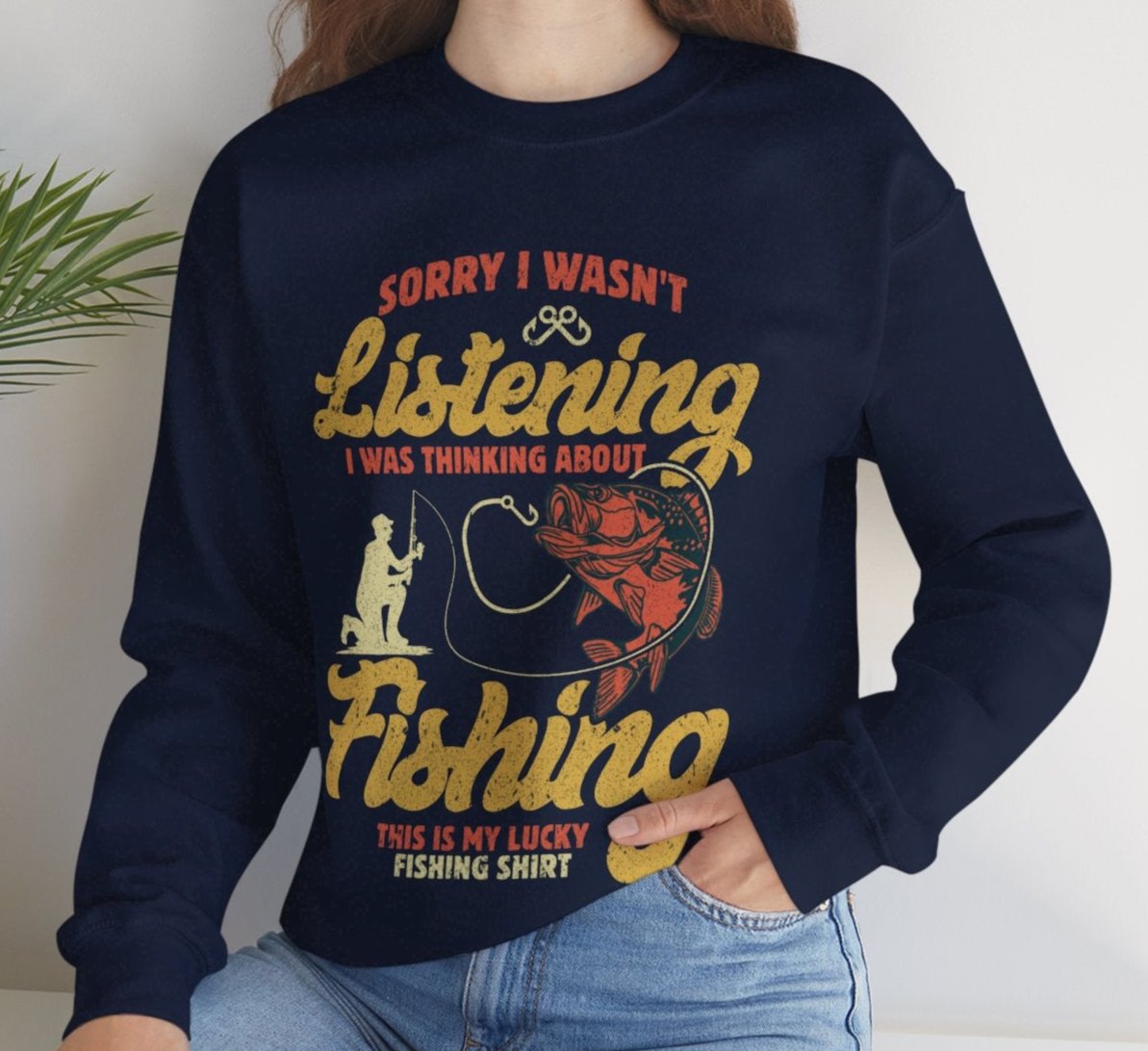 Sweater, Fishing, Crewneck, Sweatshirt