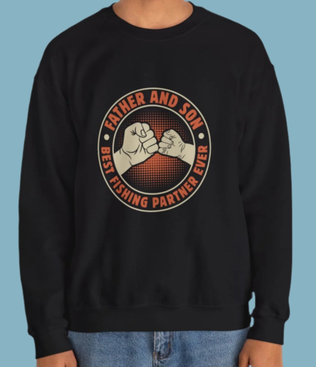 Sweater, Fishing, Crewneck, Sweatshirt