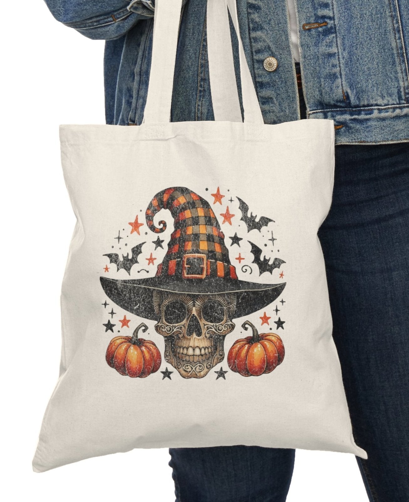 Tote, Hallowe'en, Canvas Bag, Natural, Shopping Bag