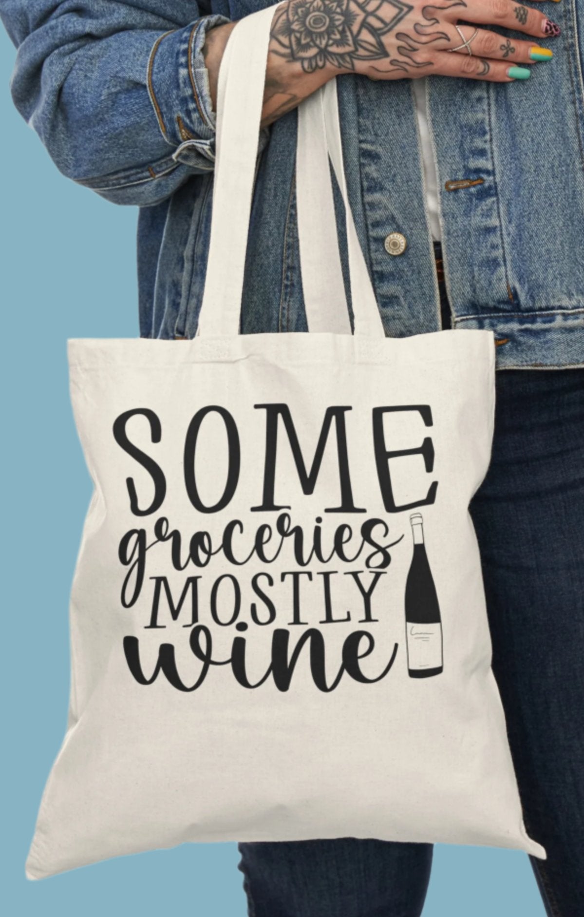 Shopping Bag, Canvas, Natural, Tote, Carry All