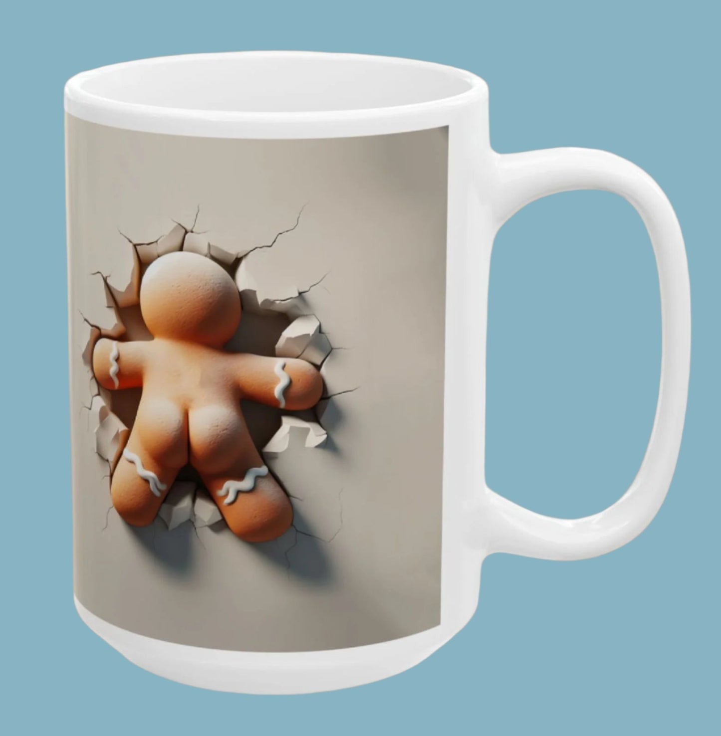 Coffee, Mug, Cup, Christmas, Gingerbread Man, Ceramic Mug, (11oz, 15oz)