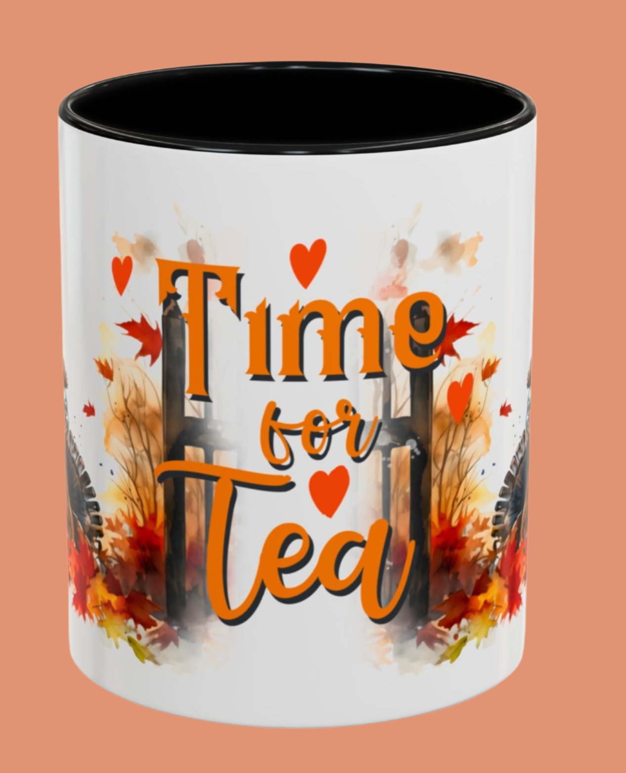 Tea Cup, Autumn, Accent Coffee Mug (11, 15oz)